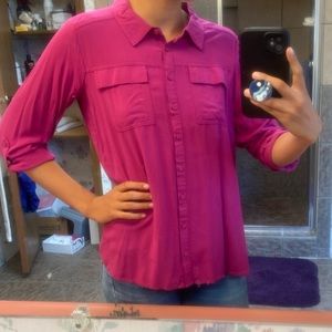 Cute and soft magenta button down